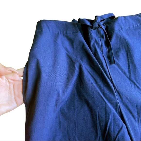 Nu Dimensions Stretch Navy Drawstring Scrub Pants - Picture 3 of 8